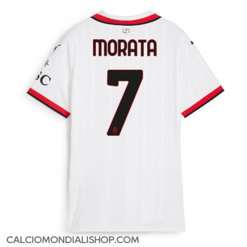 Maglie da calcio AC Milan Alvaro Morata #7 Seconda Maglia Femminile 2024-25 Manica Corta